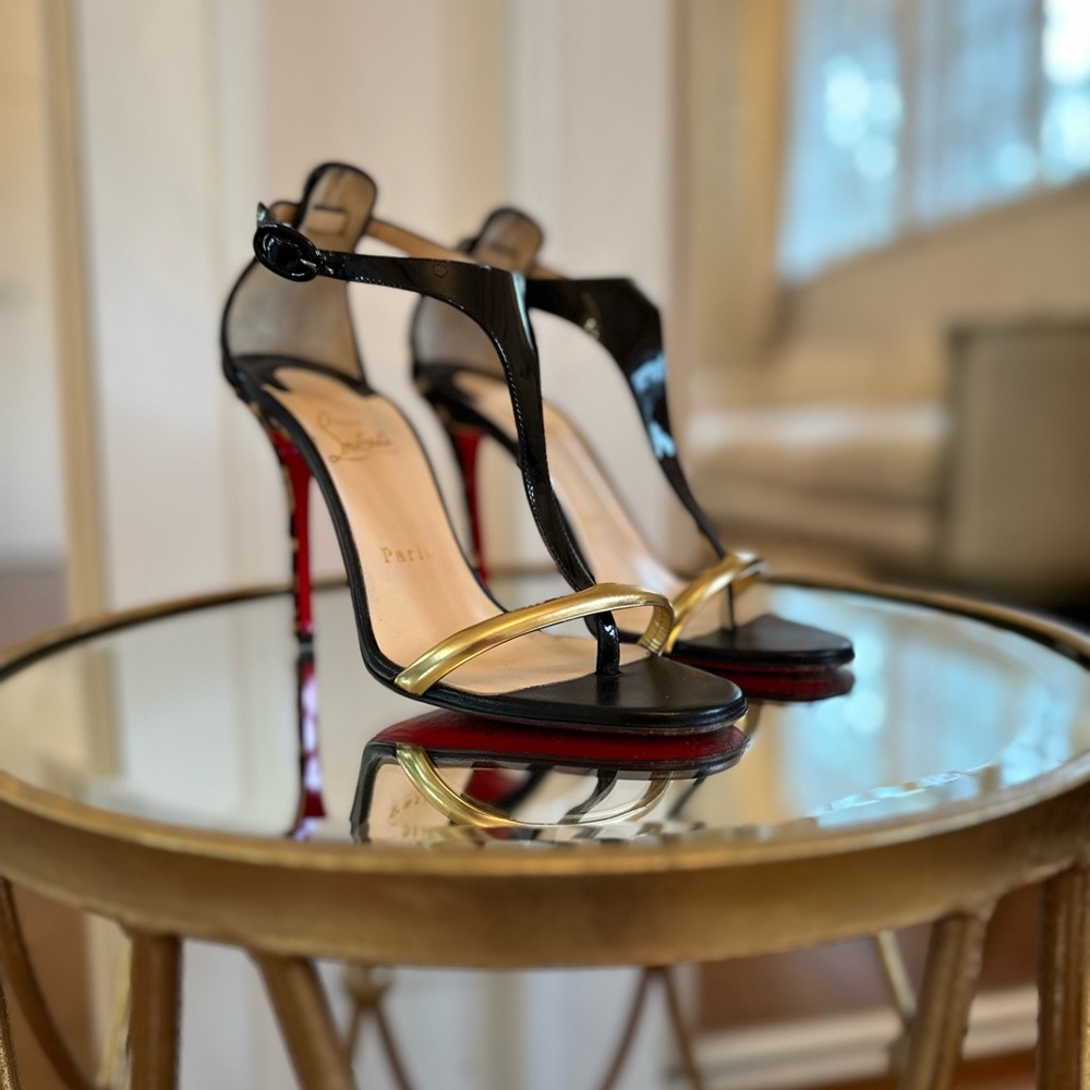 Christian Louboutin pony hair slingback pumps Size 39.